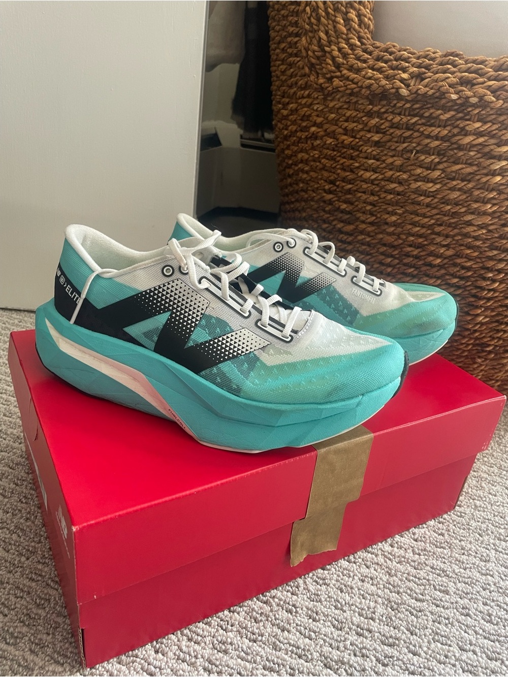 New Balance Women's Teal and Black Running Sneakers